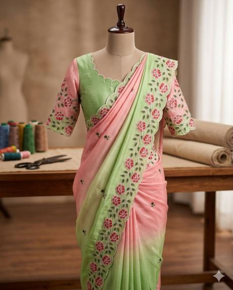 Svara flower saree factory in surat